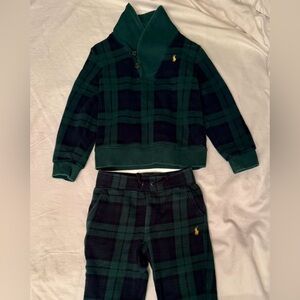 Polo by Ralph Lauren Kids Green Plaid Tartan Matching Set